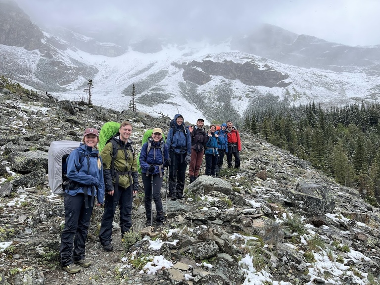 Is this field work or Lord of the Rings? The Pika crew on a wet and cold backcountry trip in Glacier National Park, MT.