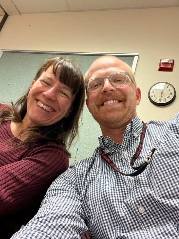 Gavin and Shaula Hedwall snag a selfie during a Mexican Spotted Owl Leaders Forum meeting in Arizona.