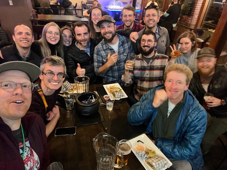 Nothing better than reuniting with colleagues and friends – at the 2022 Wildlife Society meeting in Spokane, Washington.