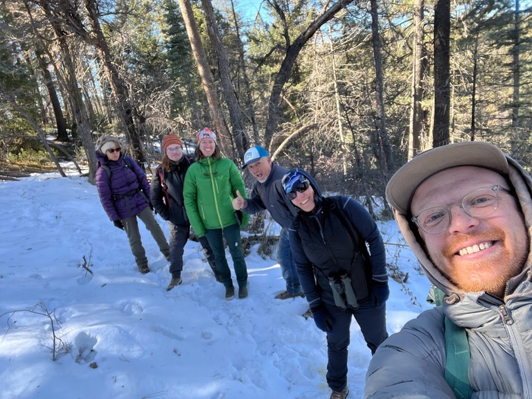 Hiking in a Mexican spotted owl Protected Activity Center on the Coconino National Forest, Arizona.