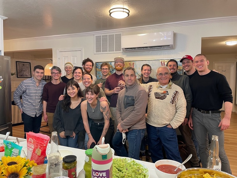 Labbers and friends (mostly University of Wisconsin colleagues) enjoying a homemade taco dinner at TWS Western Section in Rohnert Park, CA.