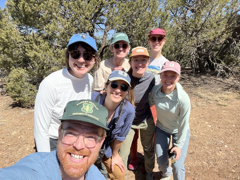 Lab photo op while sleuthing for pinyon jays northeast of Albuquerque.