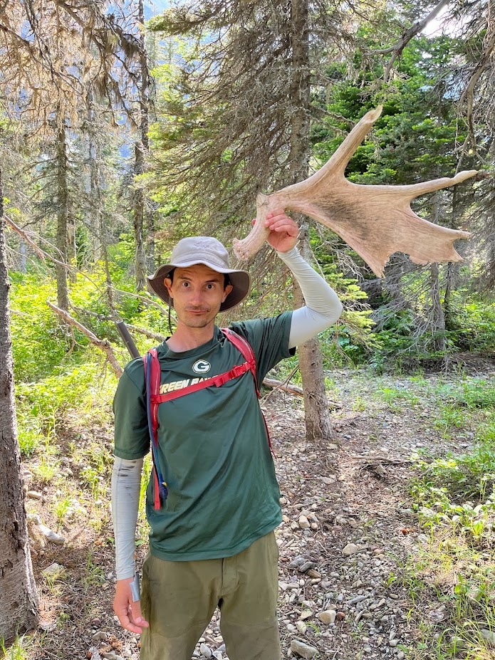 Lucas becoming his Animorph during a bushwack in northeastern Glacier National Park, Montana.